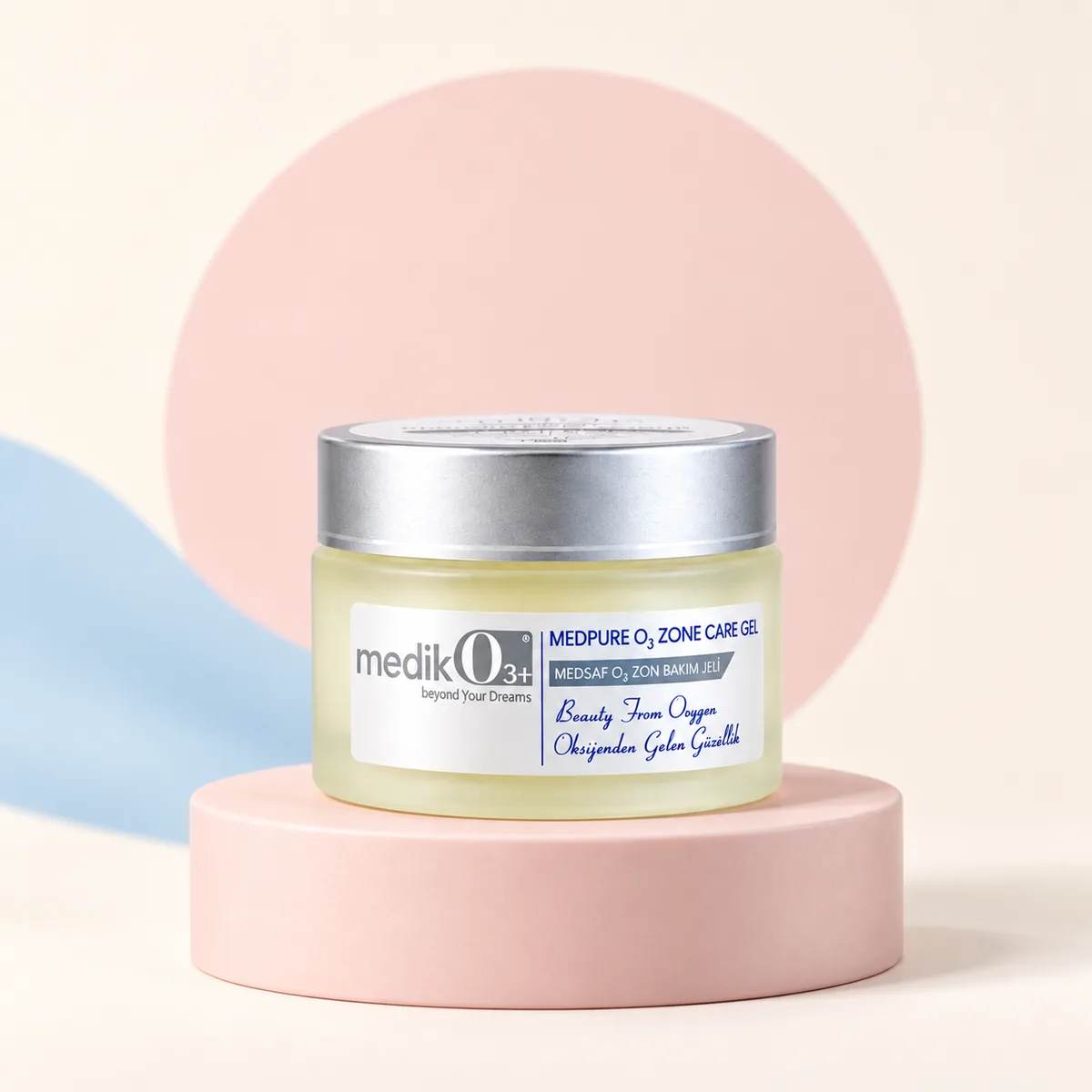 MedikO3 Medpure saf ozon bakım jeli — 50 ml cam kavanoz
